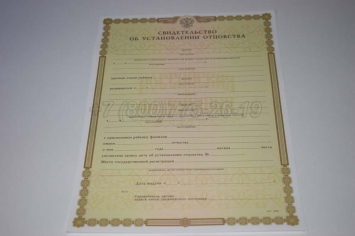 Свидетельство об Установлении Отцовства 2019г в Благовещенске