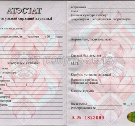 Аттестат о Полном Среднем Образовании Беларуси 2025г в Благовещенске